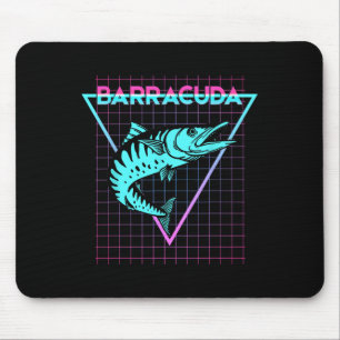 Rracuda Fish Fishing Aesthetic Retro Rracuda Mouse Pad