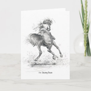 RS03 "Equestrian road signals" Greetings Card
