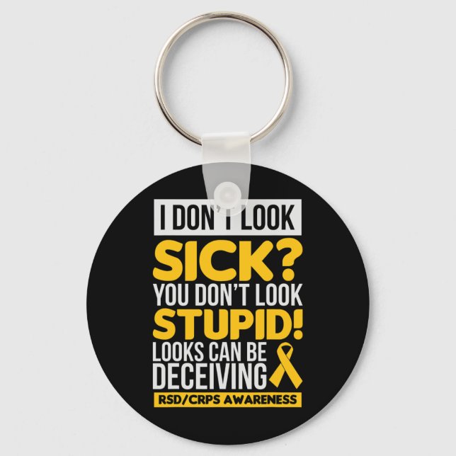 Rsd Awareness Crps Awareness Gift  Key Ring (Front)