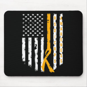 Rsd Crps Awareness American Flag Support Top Tee Mouse Pad