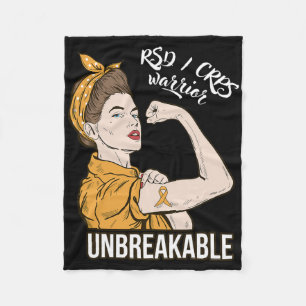Rsd Crps Awareness Crps Warrior Unbreakable Tee Gi Fleece Blanket