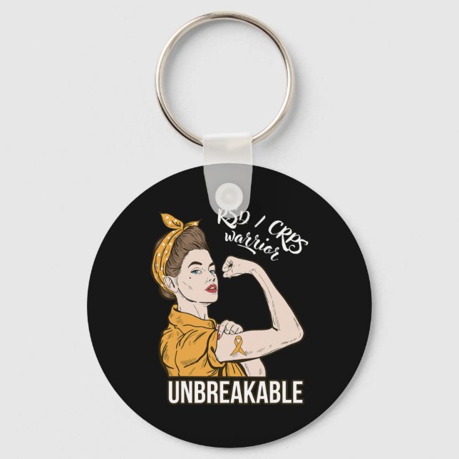 Rsd Crps Awareness Crps Warrior Unbreakable Tee Gi Key Ring (Front)