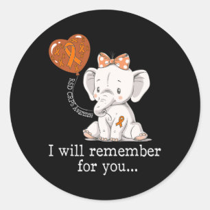 RSD CRPS Awareness Elephant Classic Round Sticker