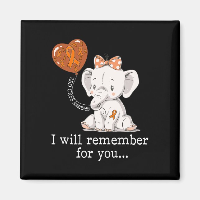 RSD CRPS Awareness Elephant  Magnet (Front)