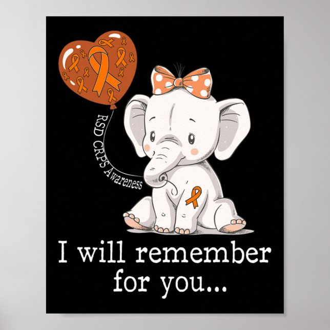 Rsd Crps Awareness Elephant  Poster (Front)