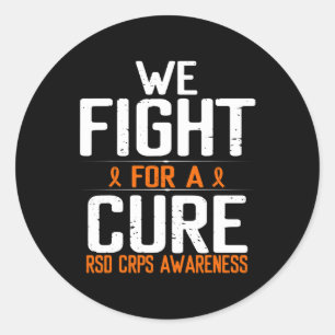 Rsd Crps Awareness Fight For A Cure Survivor Orang Classic Round Sticker