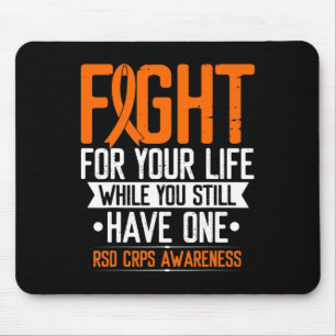 Rsd Crps Awareness Fight For Life Warrior Orange R Mouse Pad