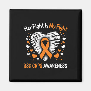 Rsd Crps Awareness Her Fight Orange Ribbon Complex Magnet