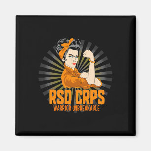 Rsd Crps Awareness Her Fight Orange Ribbon Complex Magnet