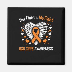 Rsd Crps Awareness Her Fight Orange Ribbon Complex Magnet