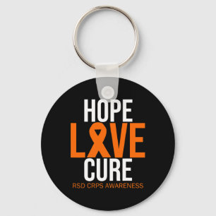 Rsd Crps Awareness Hope Love Cure Fighter Orange R Key Ring