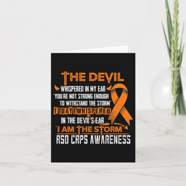 Rsd Crps Awareness I Am The Storm Devil  Card (Front)