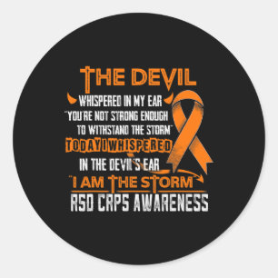 Rsd Crps Awareness I Am The Storm Devil  Classic Round Sticker