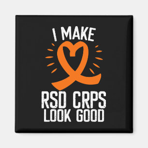 Rsd Crps Awareness Make Rsd Look Good Orange Ribbo Magnet