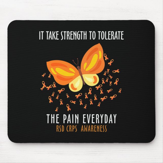 RSD CRPS Awareness Month Costume Butterfly Warrior Mouse Pad (Front)