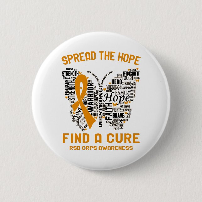 RSD CRPS Awareness Month Ribbon Gifts 6 Cm Round Badge (Front)