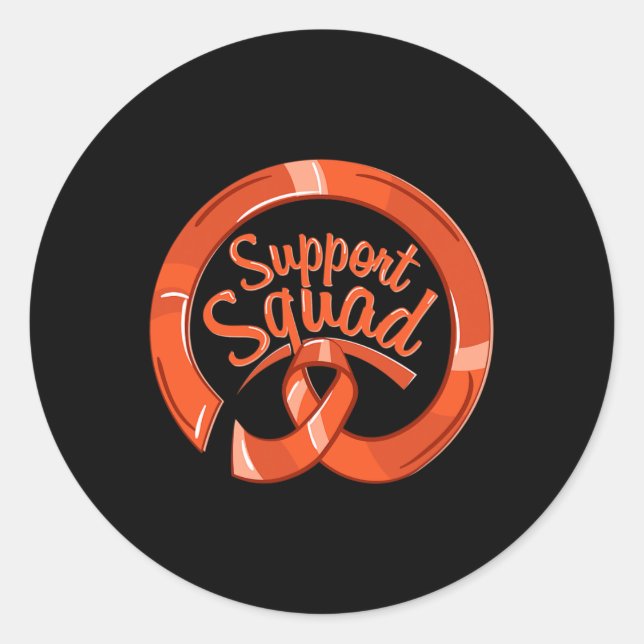 RSD CRPS Awareness Ribbon Support Squad  Classic Round Sticker (Front)