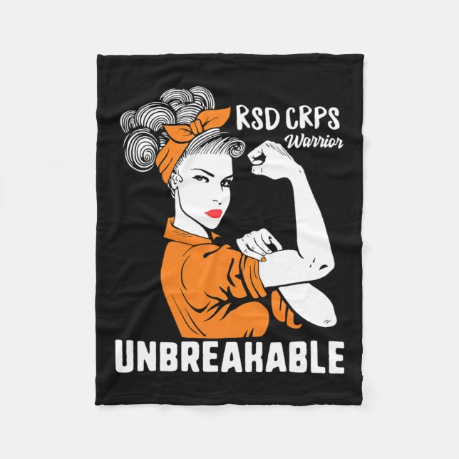 Rsd Crps Awareness Warrior Complex Regional Strong Fleece Blanket (Front)