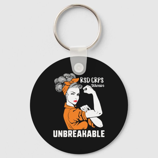 Rsd Crps Awareness Warrior Complex Regional Strong Key Ring (Front)