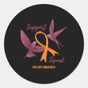 Rsd Crps Awareness Warrior Survivor Support Squad  Classic Round Sticker