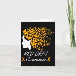 Rsd Crps Awareness - Women Butterflies Hair Orange Card