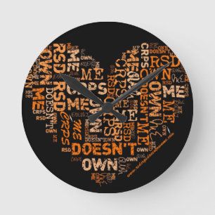RSD/CRPS Doesn't Own Me Heart Clock
