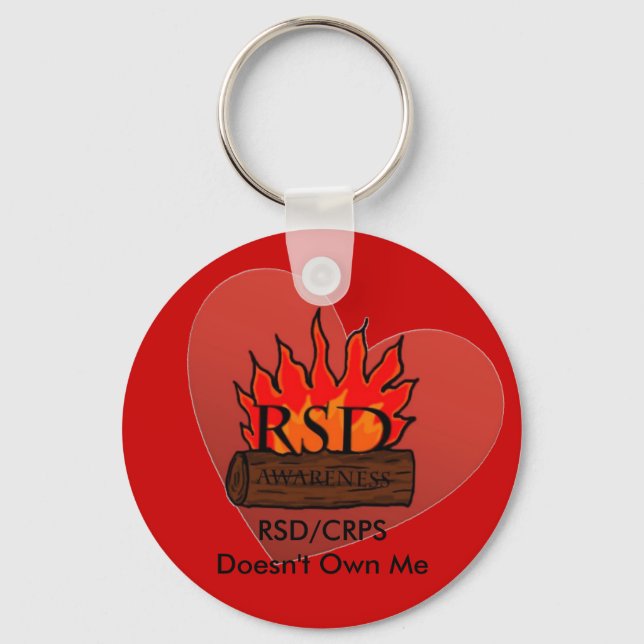 RSD/CRPS Doesn't Own Me Heart Key Ring (Front)