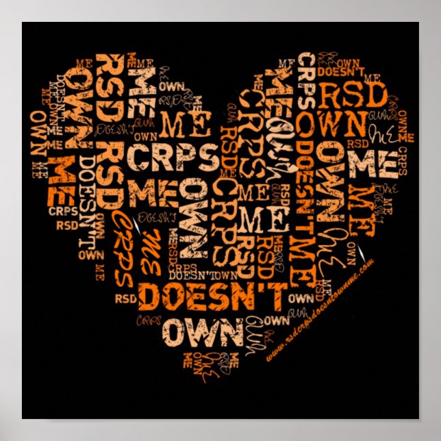 RSD/CRPS Doesn't Own Me Heart Poster (Front)