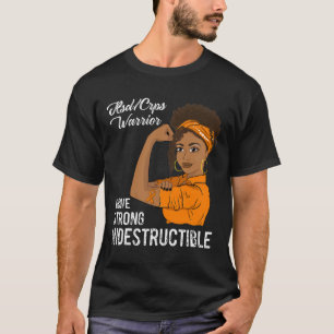 Rsd Crps Warrior Black Girl Awareness Orange Ribbo T-Shirt