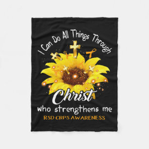 Rsd Crps Warrior I Can Do All Fleece Blanket