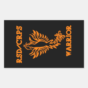 RSD/CRPS WARRIOR  phoenix Rectangular Sticker