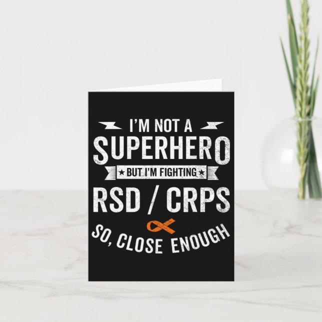 Rsd Crps Warrior Survivor Awareness Support Orange Card (Front)