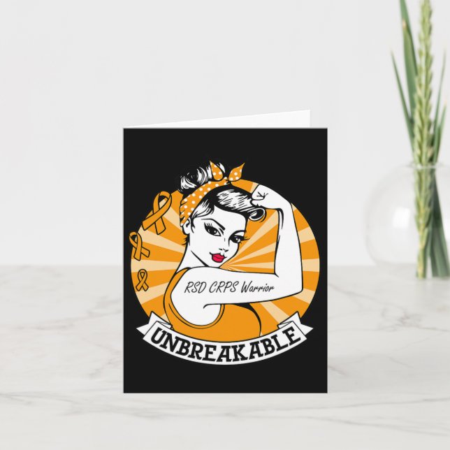 Rsd Crps Warrior Unbreakable Rsd Crps Awareness  Card (Front)
