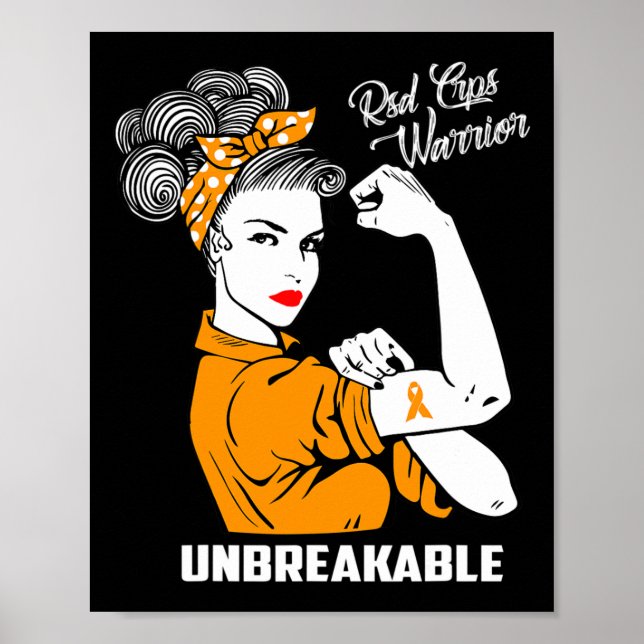 Rsd Crps Warrior Unbreakable Rsd Crps Awareness Gi Poster (Front)