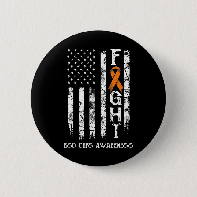 Rsd Crps Warrior Us Flag  6 Cm Round Badge (Front)
