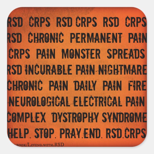 RSD CRPS Word sticker (Front)