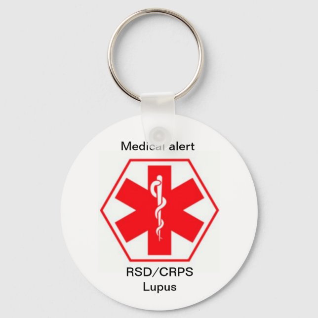 RSD Health Medical alert keychains (customisable) (Front)