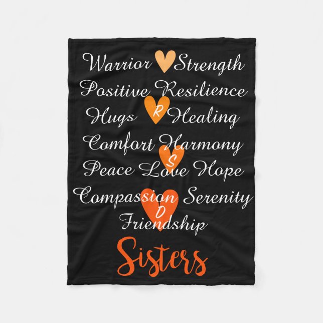 RSD Sisters Affirmations Blanket blk (Front)