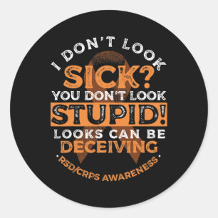 RSDCRPS Awareness carers and patients Classic Round Sticker