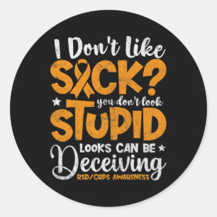 RSDCRPS Awareness Complex Regional Pain Syndrome N Classic Round Sticker