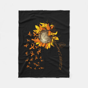 Rsdcrps Awareness Sunflower Orange Ribbon Fleece Blanket