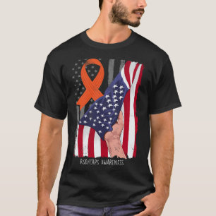 Rsdcrps Awareness Vintage American Flag Orange Rib T-Shirt