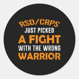 Rsdcrps Just Picked The Wrong Warrior Classic Round Sticker