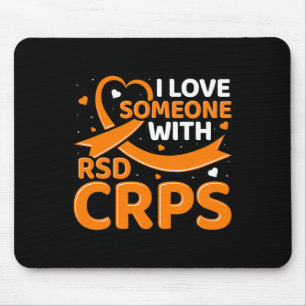 RSDCRPS Orange Ribbon Complex Regional Pain Syndro Mouse Pad