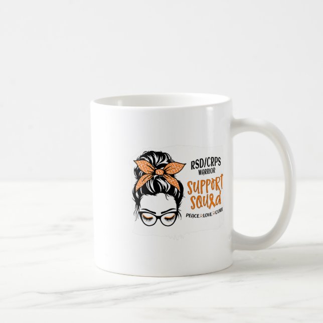 Rsdcrps Warrior Awareness Support Squad Messy Bun  Coffee Mug (Right)