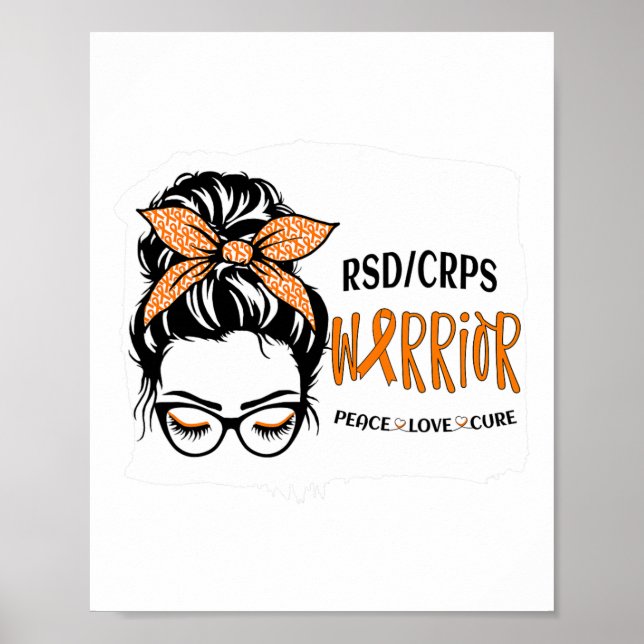Rsdcrps Warrior Awareness Support Squad Messy Bun  Poster (Front)