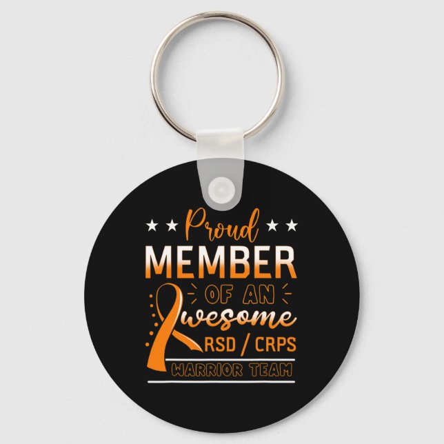 RSDCRPS Warrior Team Orange Complex Regional Pain  Key Ring (Front)