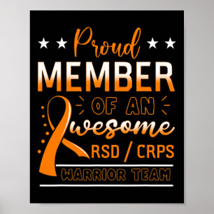 RSDCRPS Warrior Team Orange Complex Regional Pain  Poster