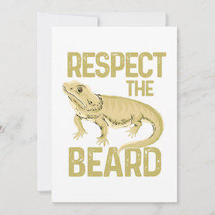 Rspect The Beard Bearded Dragon Reptile Animal Holiday Card
