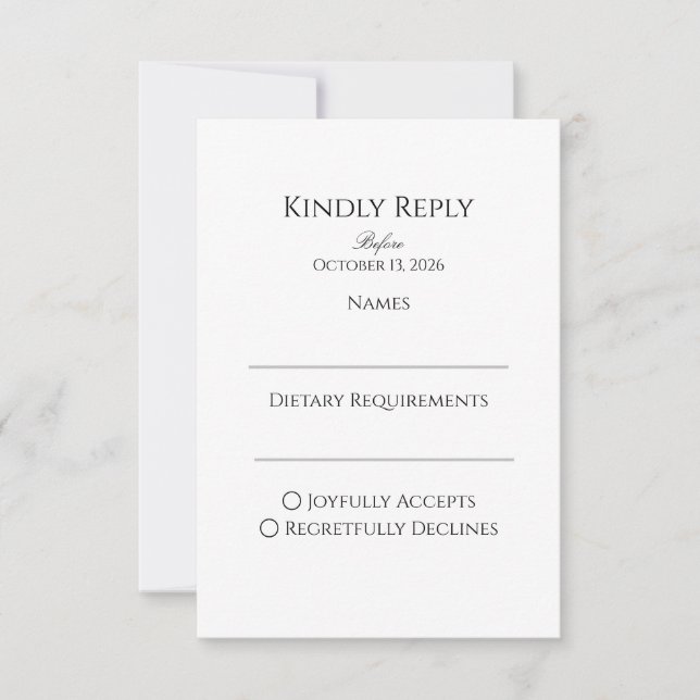 RSPV RSVP CARD (Front)